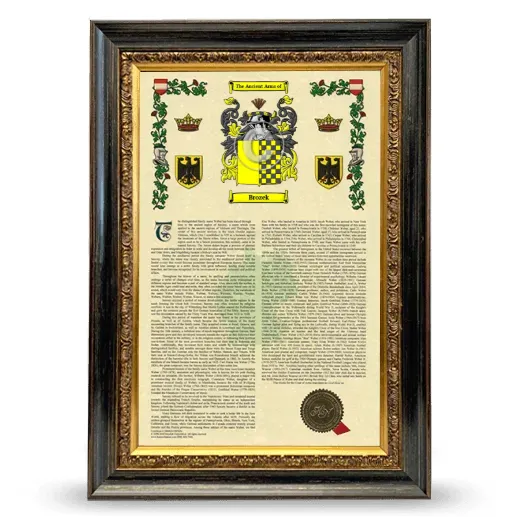 Brozek Armorial History Framed - Heirloom