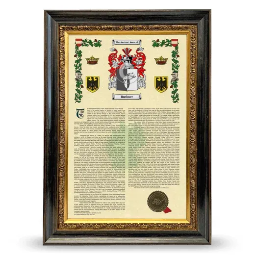 Buchner Armorial History Framed - Heirloom
