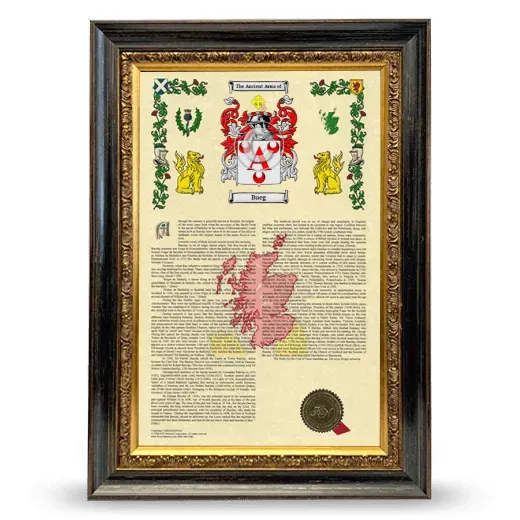 Bueg Armorial History Framed - Heirloom