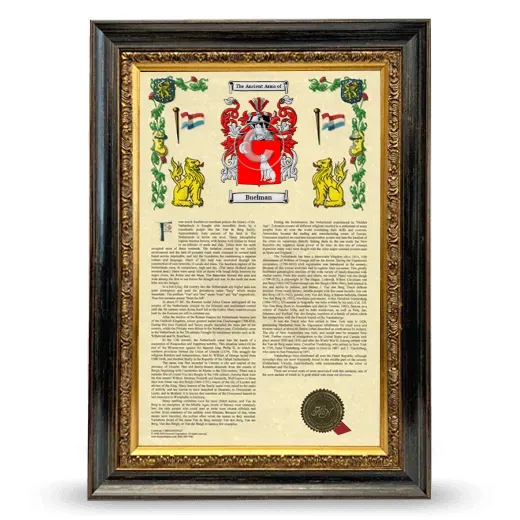 Buelman Armorial History Framed - Heirloom