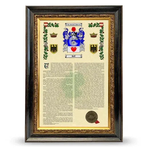 Buff Armorial History Framed - Heirloom