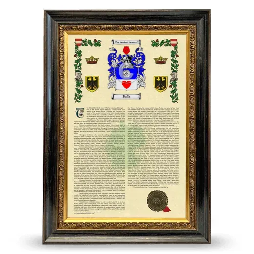 Buffa Armorial History Framed - Heirloom