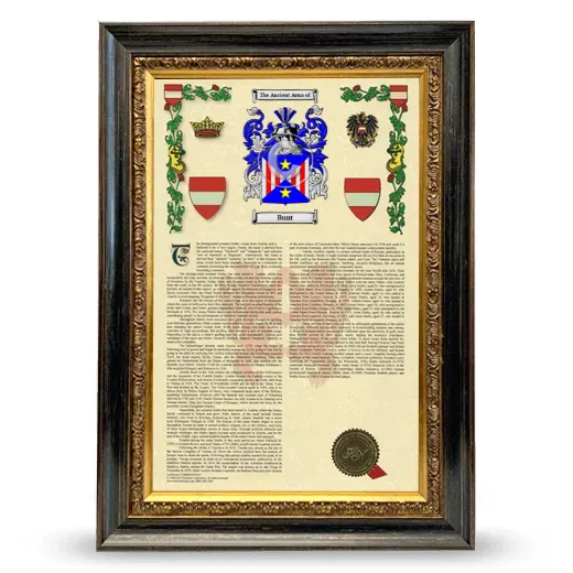 Bunt Armorial History Framed - Heirloom
