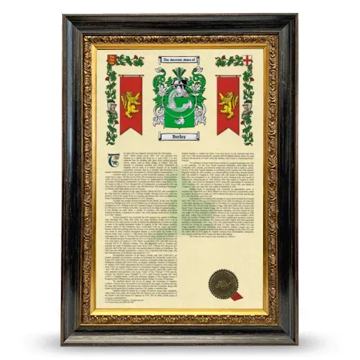 Burlay Armorial History Framed - Heirloom