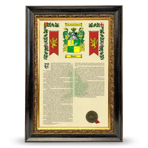 Burner Armorial History Framed - Heirloom