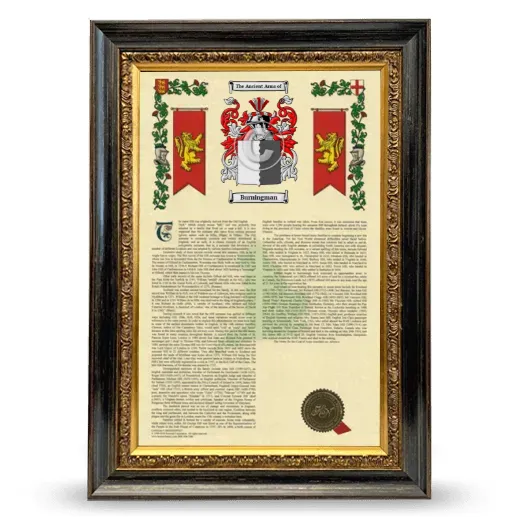 Burningman Armorial History Framed - Heirloom