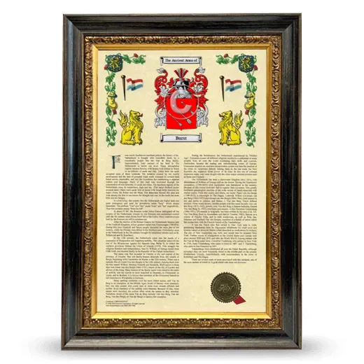 Burst Armorial History Framed - Heirloom