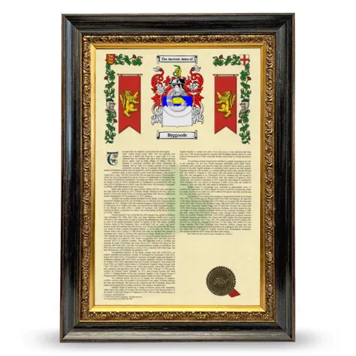 Byggoode Armorial History Framed - Heirloom