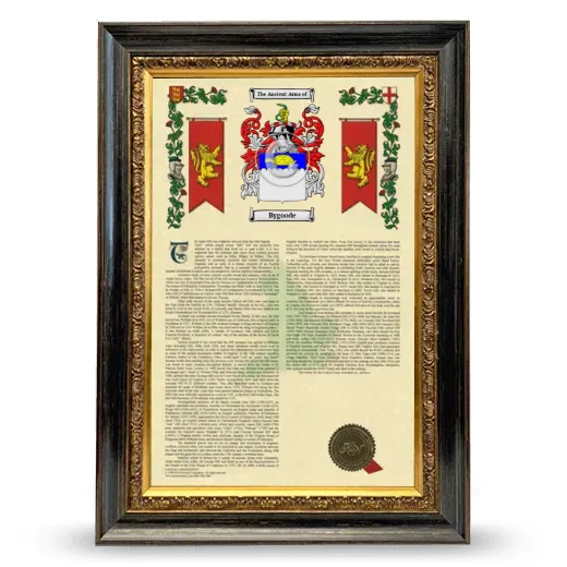 Bygoode Armorial History Framed - Heirloom