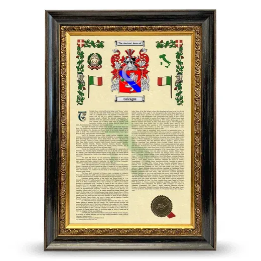 Calcagni Armorial History Framed - Heirloom