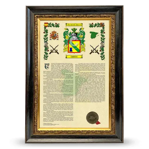 Cantera Armorial History Framed - Heirloom