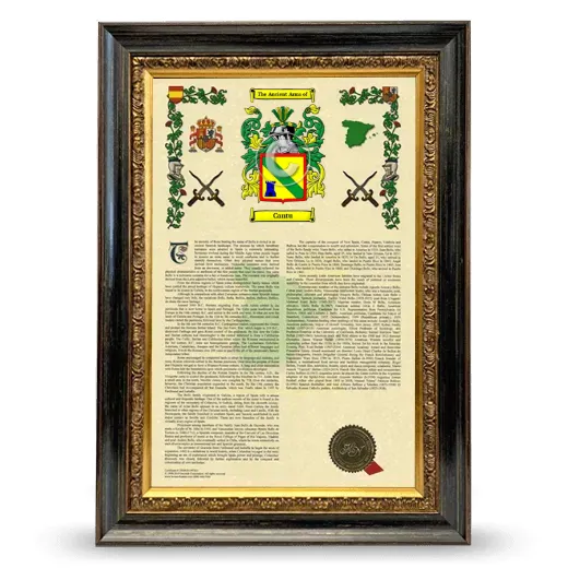 Cantu Armorial History Framed - Heirloom