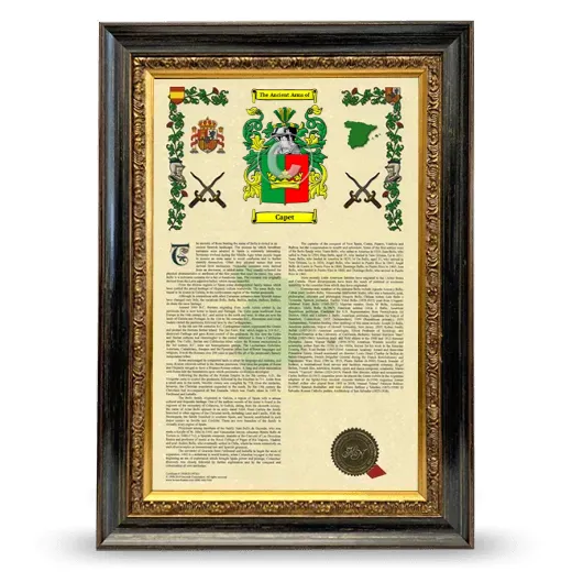 Capet Armorial History Framed - Heirloom