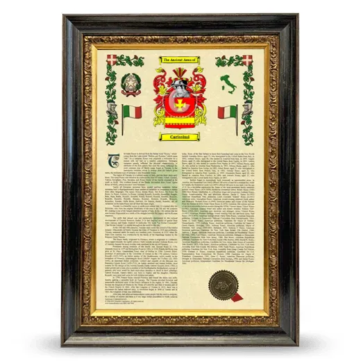 Carissimi Armorial History Framed - Heirloom