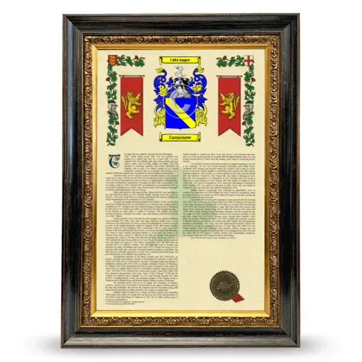 Carmenow Armorial History Framed - Heirloom