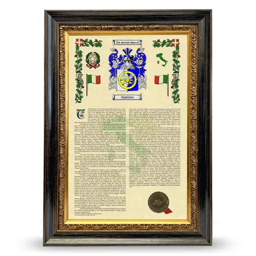 Carreras Armorial History Framed - Heirloom