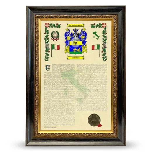 Carrozza Armorial History Framed - Heirloom