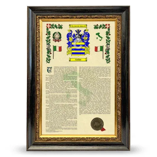 Casino Armorial History Framed - Heirloom