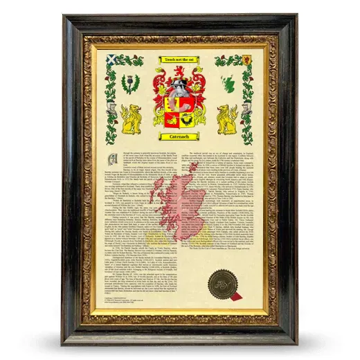 Catenach Armorial History Framed - Heirloom