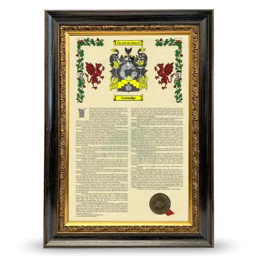 Cawnadge Armorial History Framed - Heirloom