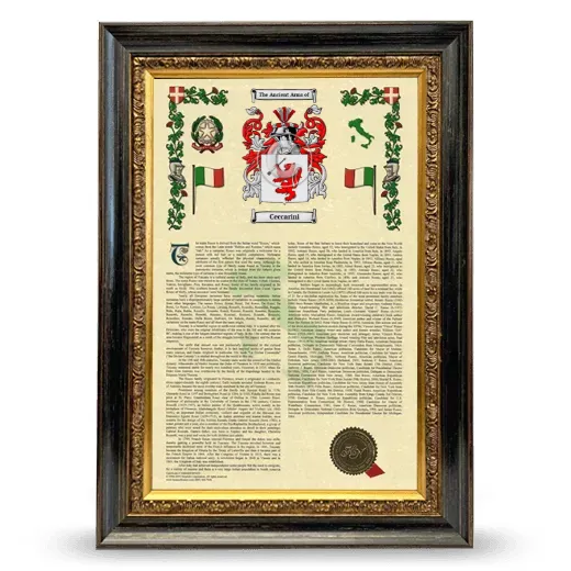 Ceccarini Armorial History Framed - Heirloom