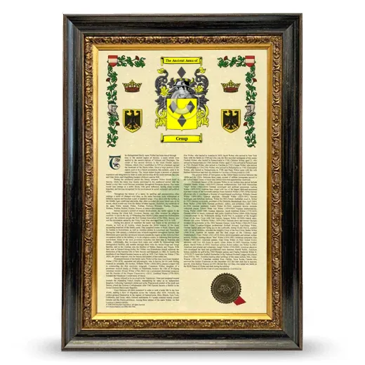 Cemp Armorial History Framed - Heirloom