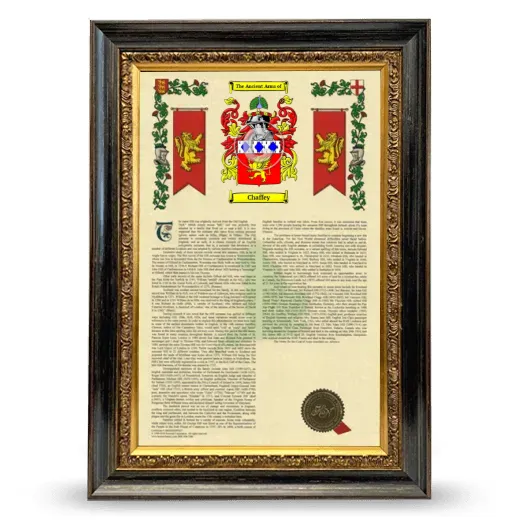 Chaffey Armorial History Framed - Heirloom