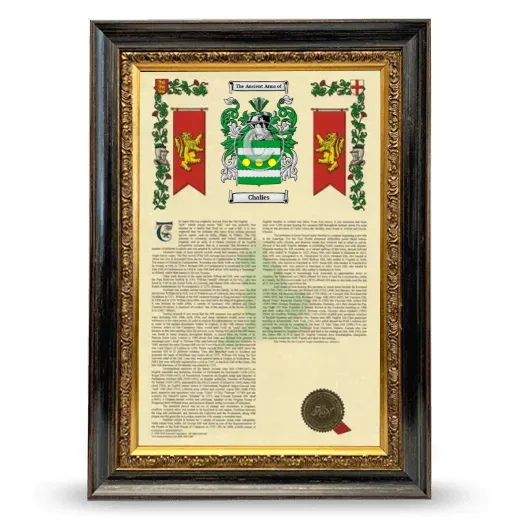 Chalies Armorial History Framed - Heirloom