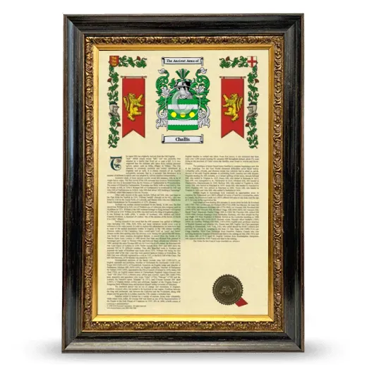 Challis Armorial History Framed - Heirloom