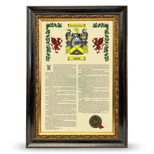 Chalynd Armorial History Framed - Heirloom