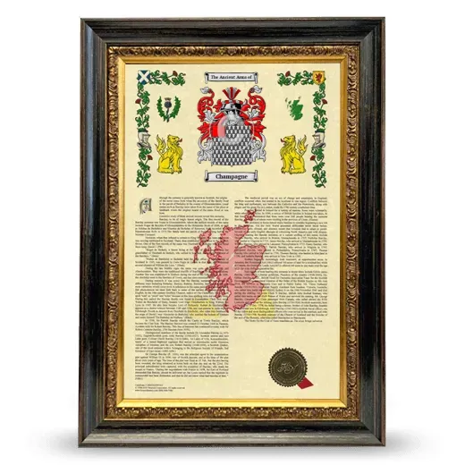 Champagne Armorial History Framed - Heirloom