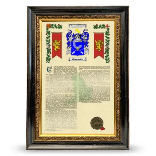 Chippindale Armorial History Framed - Heirloom