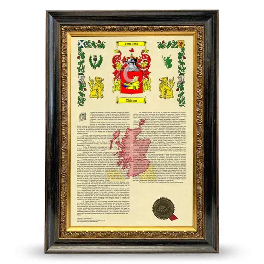 Chisem Armorial History Framed - Heirloom