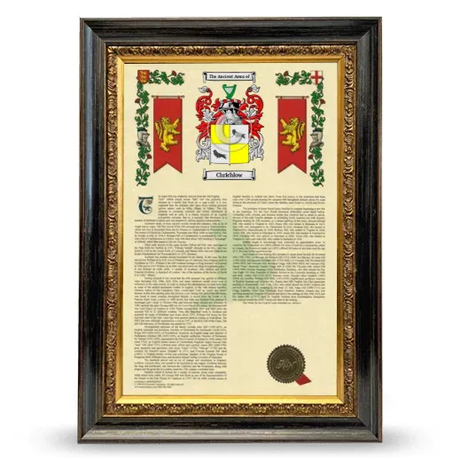 Chrichlow Armorial History Framed - Heirloom