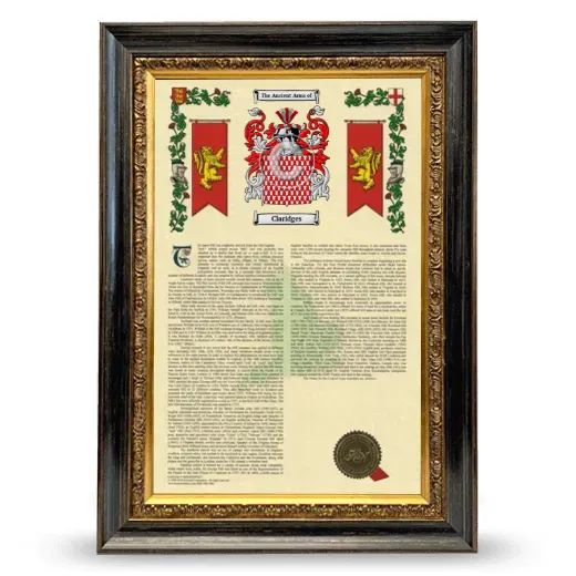 Claridges Armorial History Framed - Heirloom