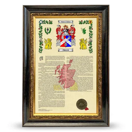 Clintach Armorial History Framed - Heirloom