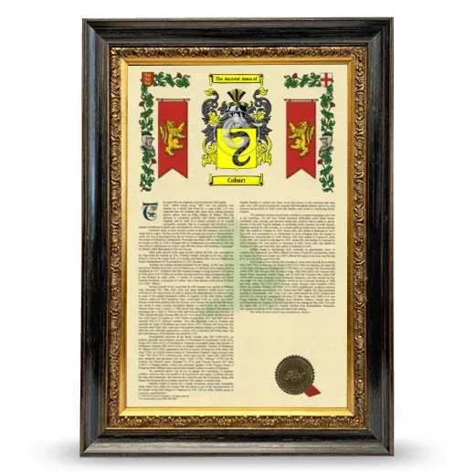 Cobart Armorial History Framed - Heirloom