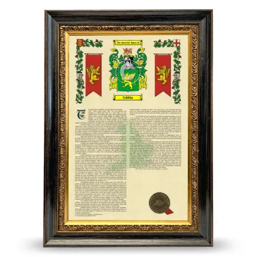 Cobbin Armorial History Framed - Heirloom