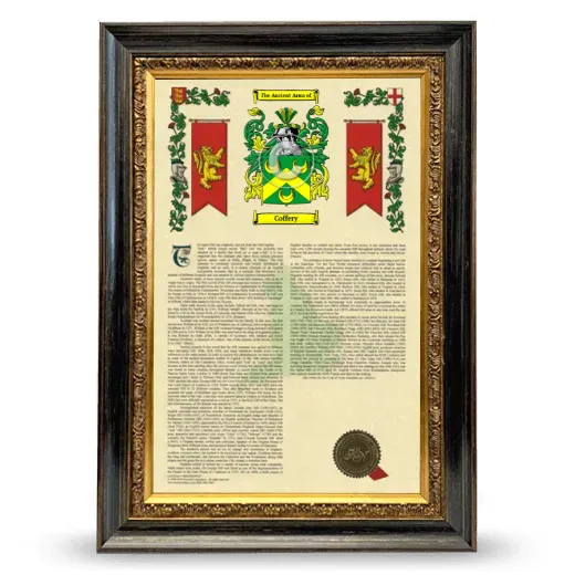 Coffery Armorial History Framed - Heirloom