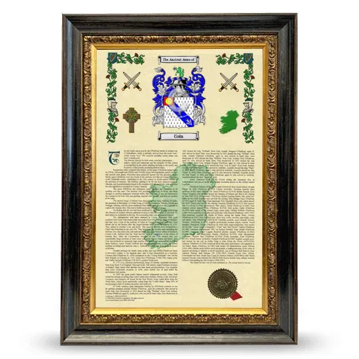 Coin Armorial History Framed - Heirloom