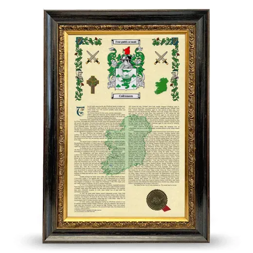 Coltsman Armorial History Framed - Heirloom