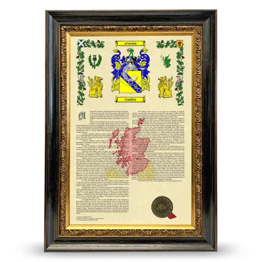 Combry Armorial History Framed - Heirloom