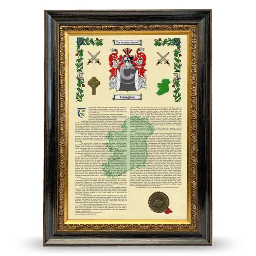 Conaghan Armorial History Framed - Heirloom