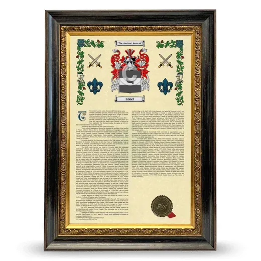 Conet Armorial History Framed - Heirloom