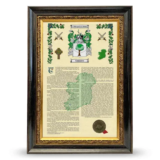 Connores Armorial History Framed - Heirloom