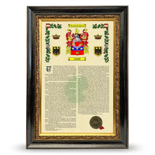 Conrad Armorial History Framed - Heirloom