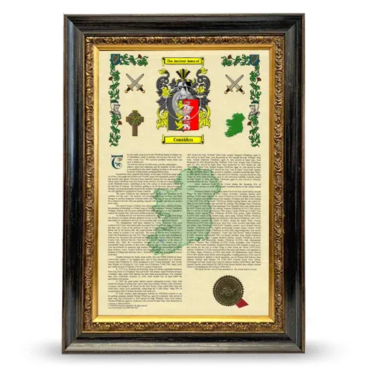 Considan Armorial History Framed - Heirloom
