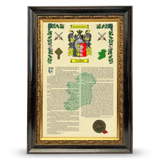 Consident Armorial History Framed - Heirloom