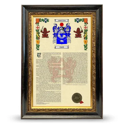 Cooch Armorial History Framed - Heirloom