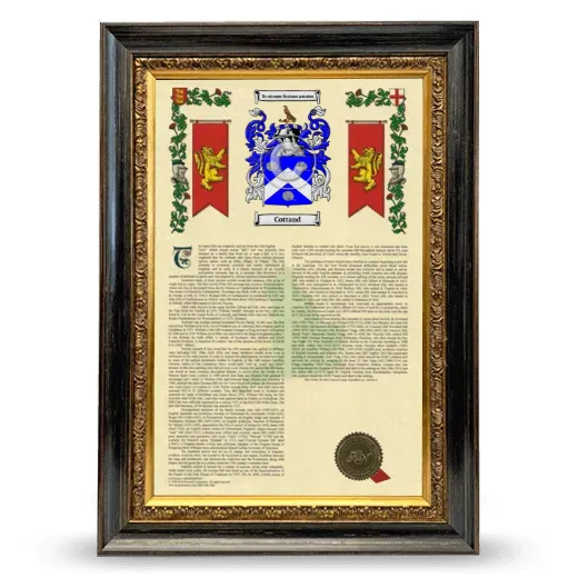 Cottand Armorial History Framed - Heirloom
